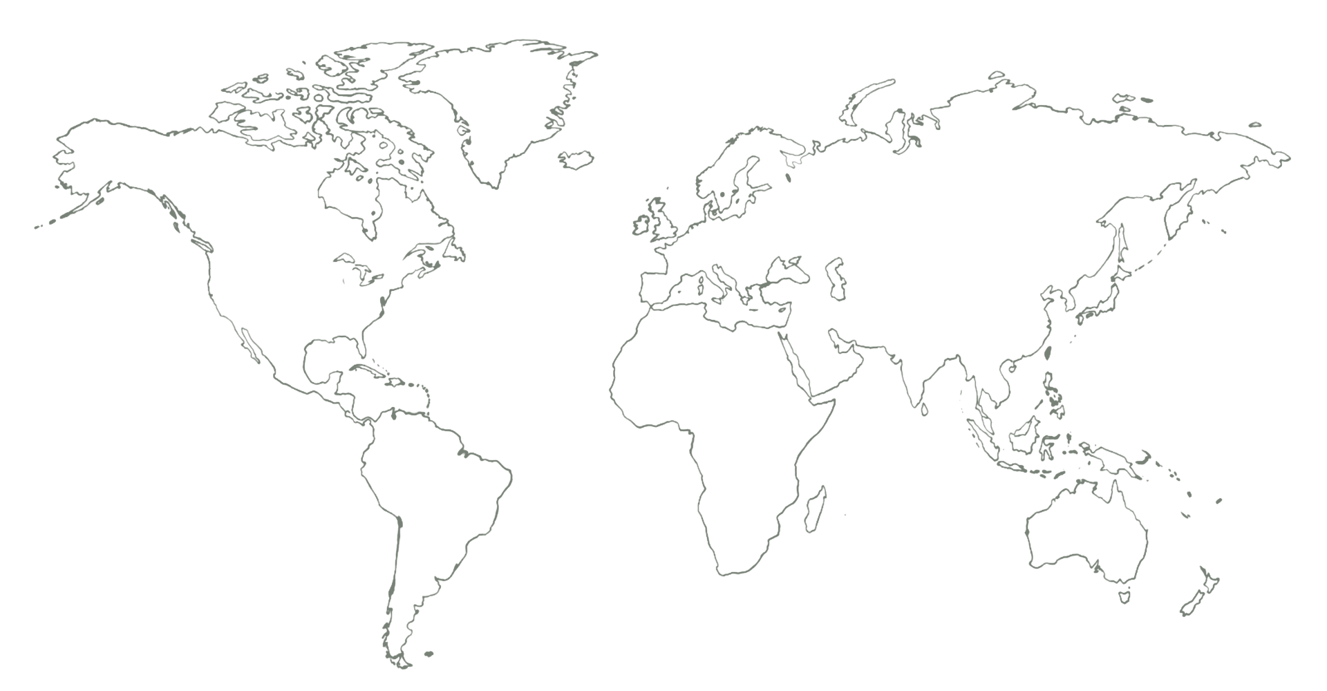 Hand-drawn world map